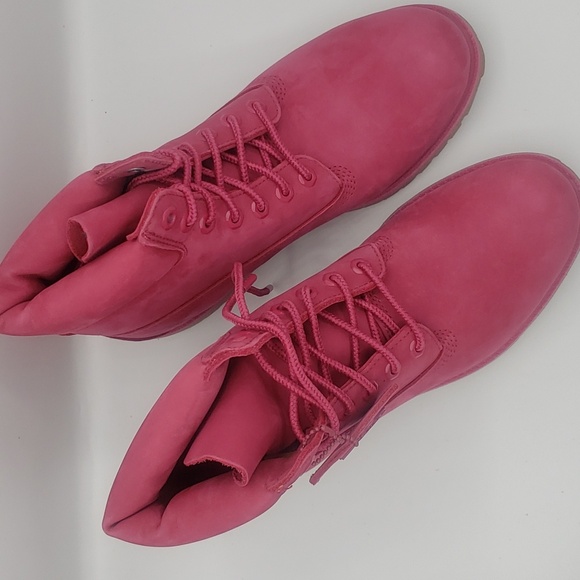 MENS TIMBERLAND size 8 1/2 COLOR PINK NEW NEVER BEEN WORN 100% AUTHENTIC - Picture 3 of 7